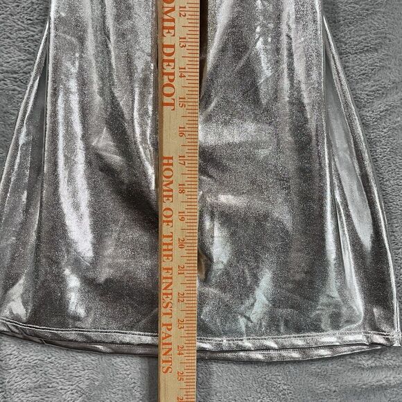 NWT Windsor Mini Dress Metallic Cross Back‎ M Silver Sleeveless Cosmos - Picture 6 of 7